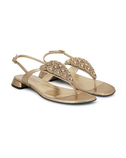 Flat Sandals Loriblu en coloris Metallic