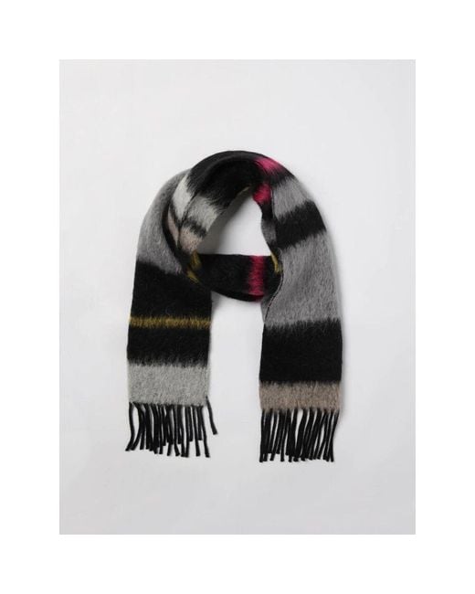 Paul Smith Eleganter Gestreifter Cashmere Schal in Black für Herren