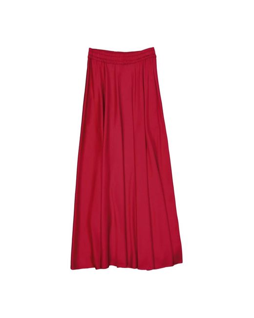 Herno Red Elastischer Midi-Rock Mit Bund