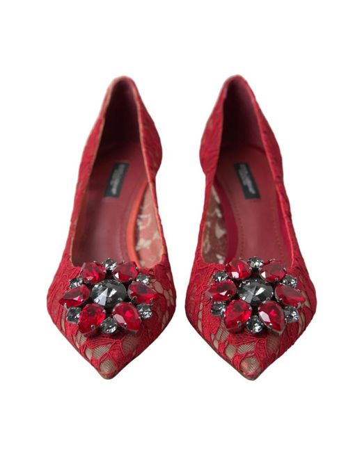 Bomba De Encaje Con Flores, Mujer, Talla Dolce & Gabbana de color Red