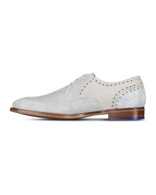 van Bommel White Laced Shoes for men