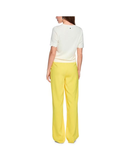 Marc Cain White Kurzarm-Feinstrickpullover