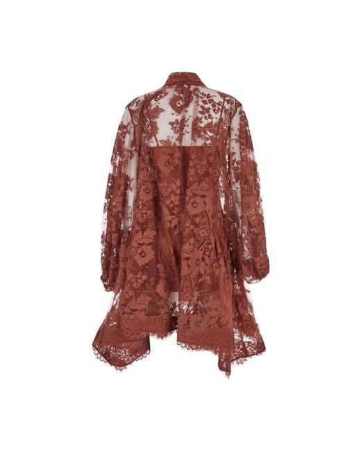 Zimmermann Brown Short Dresses
