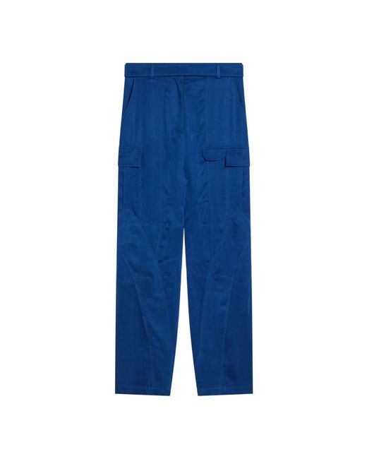 Ferragamo Blue Straight Trousers