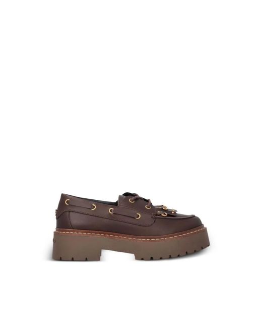 Pinko Brown Boat Shoes