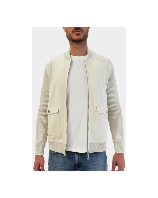 Zip-Throughs di Eleventy in Natural da Uomo