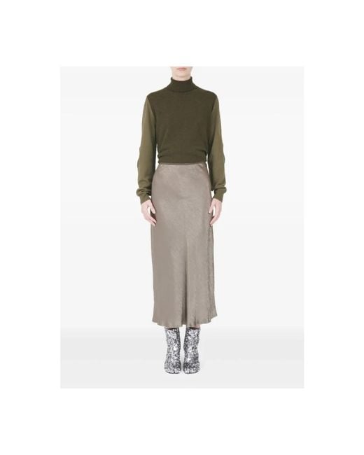 Maison Margiela Brown Midi Skirts