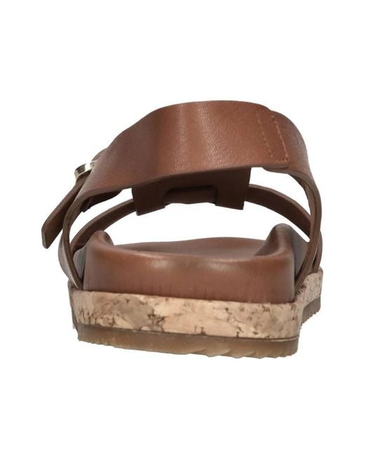 Chie Mihara Brown Flat Sandals