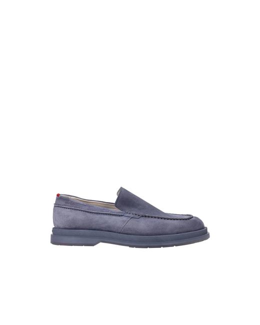HUGO Blaue Wildleder-Pennyloafer in Blue für Herren