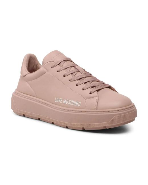 Love Moschino Pink Damen Plateau-Sneaker
