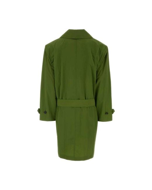 Saint Laurent Green Belted Coats