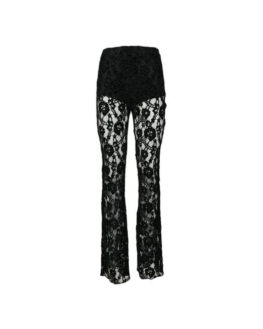 Nineminutes Black Spitzen Schlaghose Hohe Taille