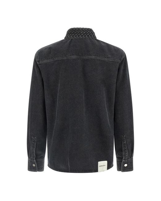 NAMACHEKO Black Denim Shirts for men