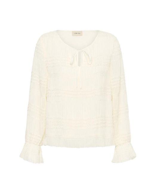 Cream Blouses & Hemden in het White
