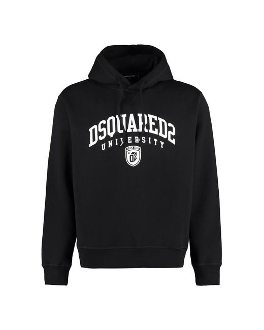 DSquared² Hoodies & Sweatvesten ,Zwart ,Katoen Cool Fit Hoodie in het Black voor heren