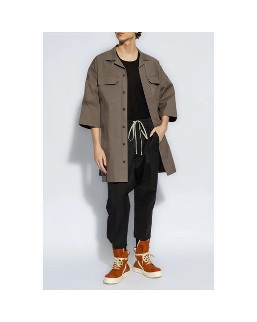 Rick Owens Brown Short Sleeve Shirts for men