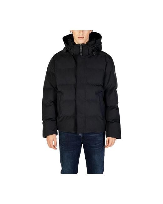 Replay Black Winter Jackets for men