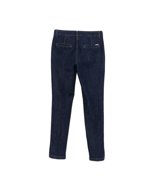 Liu Jo Blue Blaue Denim Jeans Mit Dekorativen Knöpfen