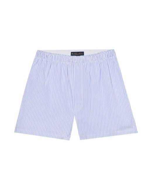Brooks Brothers Ondergoed ,Wit ,Katoen Micro Fantasy Katoenen Boxershorts in het Blue voor heren
