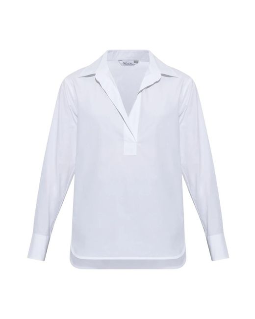 Max Mara Violino Top in het White