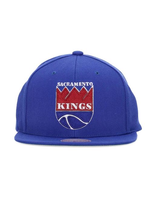 Mitchell & Ness Accessoires ,Blauw ,Wol Sacramento Kings Nba Snapback Cap in het Blue voor heren