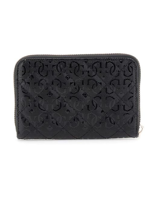 Guess Black Kompakte Geldbörse Mit Reißverschluss