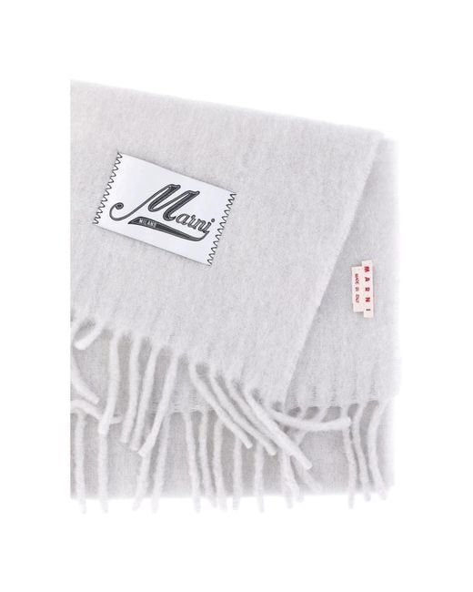 Marni White Winter Scarves