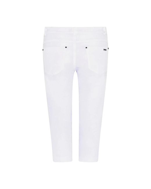 Cro White Cropped Trousers