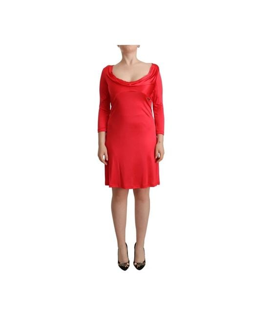 John Galliano Red Short Dresses