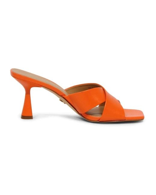 Michael Kors Orange Heeled Mules