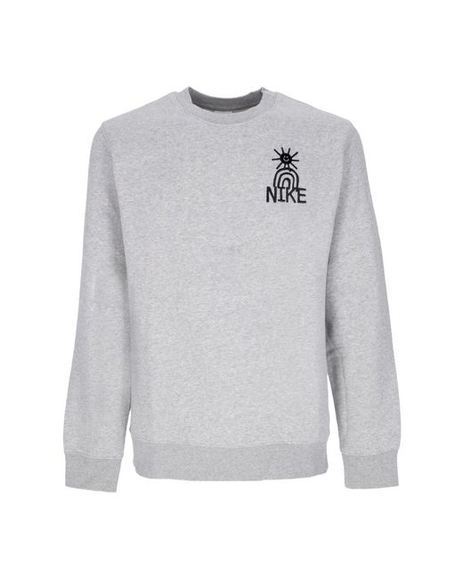 Nike Crewneck sweatshirt in dunkelgrau/schwarz in Gray für Herren