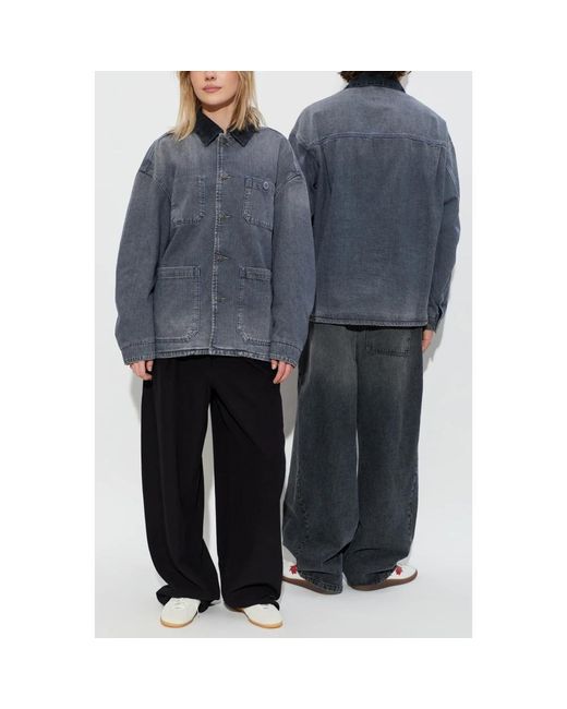DIESEL Jassen ,Blauw ,Denim D-Stack-U-L Denim Jacket in het Blue
