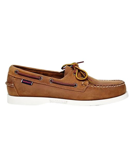 Sebago Brown Sailor Shoes for men