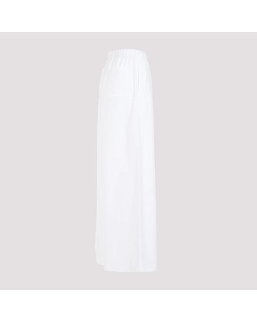 Max Mara White Wide Trousers