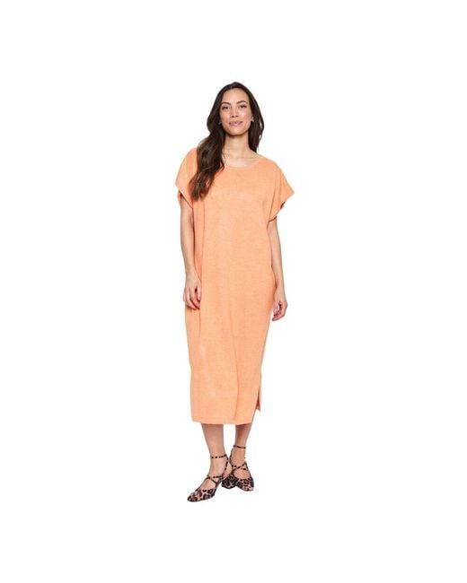Saint Tropez Orange Bird Of Paradise Melange Kleid