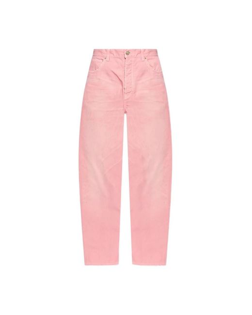 Balenciaga Pink Loose Fit Jeans