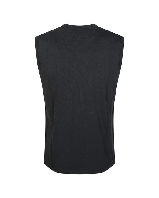 DIESEL Black Sleeveless Tops for men