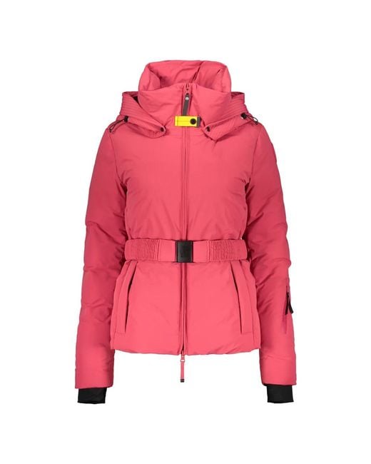 Parajumpers Jassen ,Roze ,Roze Gewatteerde Pufferjas Met Capuchon in het Pink