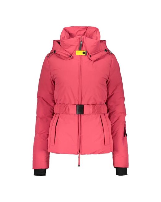 Parajumpers Jassen ,Roze ,Roze Gewatteerde Pufferjas Met Capuchon in het Pink