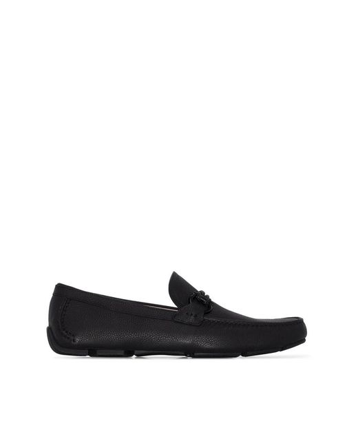 Ferragamo Black Ferragamo Front 4 Leather Loafer for men