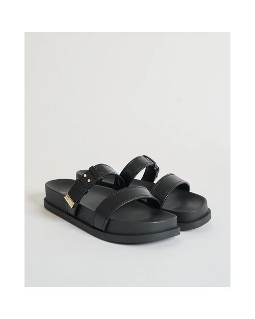 ARMANI EXCHANGE Black Sliders