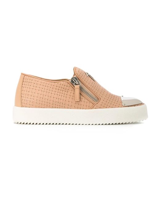 Giuseppe Zanotti Natural Leder logo loafers