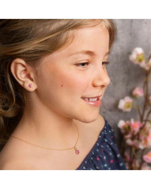 ONE ELEMENT Metallic Gelbgold Charm Anhänger Mit Zirkonia