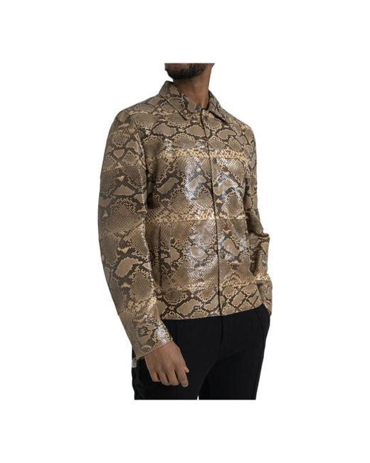 Jackets > leather jackets Dolce & Gabbana pour homme en coloris Brown