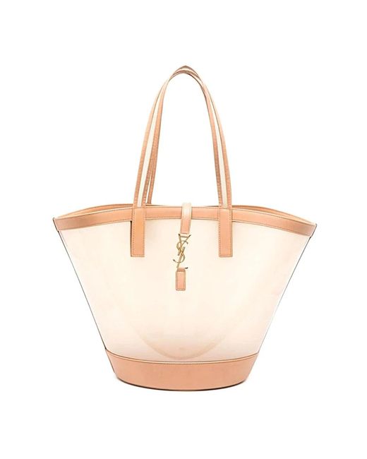 Saint Laurent Tote Bags in het Natural