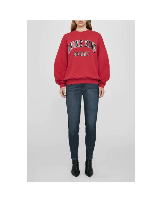 Anine Bing Jaci Sweatshirt Red