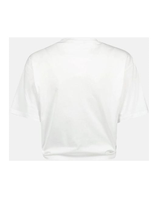 Versace Tops ,Wit ,Katoen Court Safety Pin T-Shirt in het White