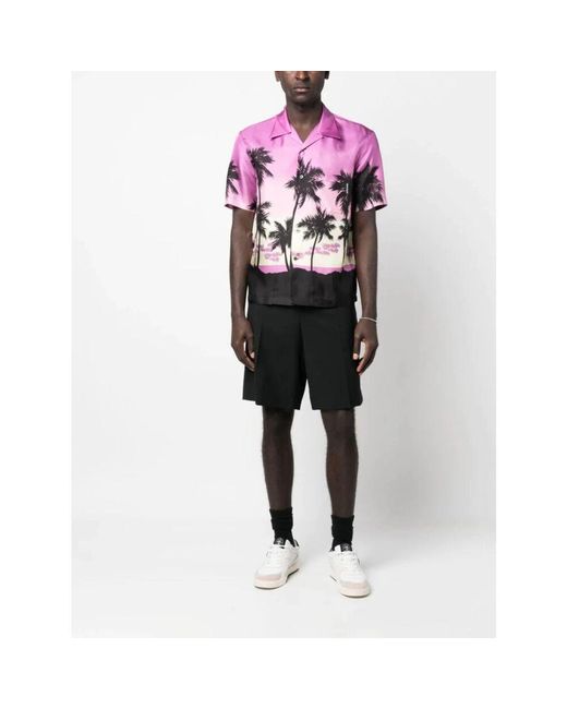 Short Sleeve Shirts di Palm Angels in Pink da Uomo