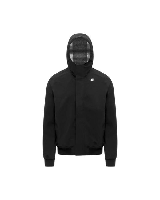K-Way Black Rain Jackets for men