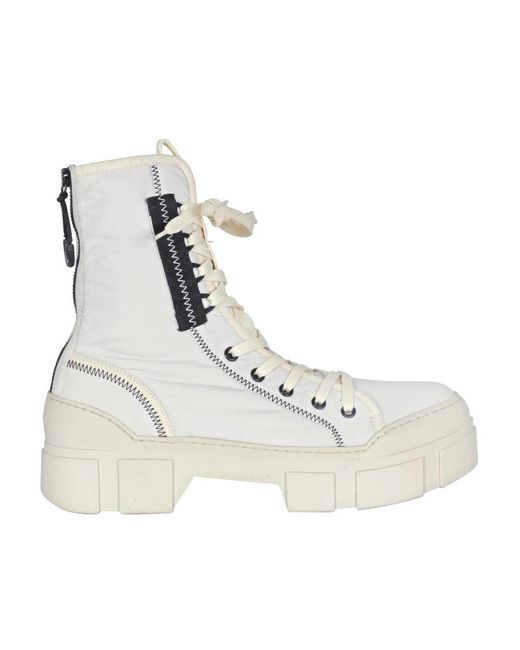 Vic Matié White Lace-Up Boots